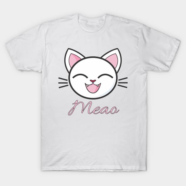 Cute cat meao design kitty funny T-Shirt by Teeboom St